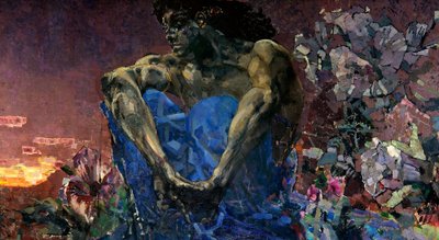 Démon (assis) - Mikhail Aleksandrovich Vrubel