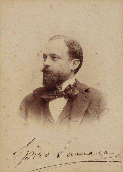 Portrait du compositeur Spyridon Samaras - Milano . Guigoni and Bossi