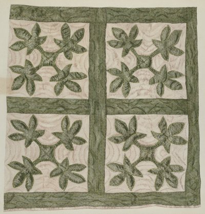 Courtepointe appliquée - Mildred E. Bent