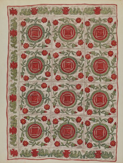 Courtepointe appliquée - Mildred E. Bent