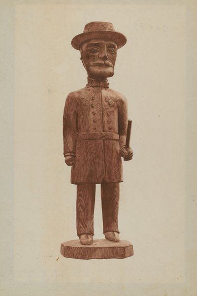 Policier sculpté - Mildred E. Bent
