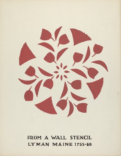 Design de Lyman, Maine 1755-1780 : Du Portfolio Proposé "Pochoirs Muraux du Maine" - Mildred E. Bent