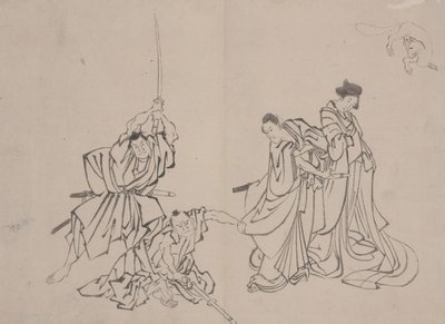 Figure avec renard, milieu du 19e siècle - Mimasu Mimasu