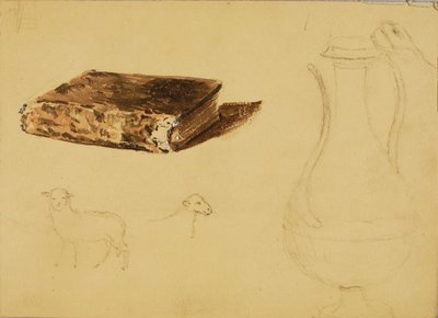 (Mouton, Vase, Livre) Études - Miner Kilbourne Kellogg