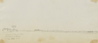 Approche du Caire depuis le Nil avec la pyramide de Khéops - Miner Kilbourne Kellogg