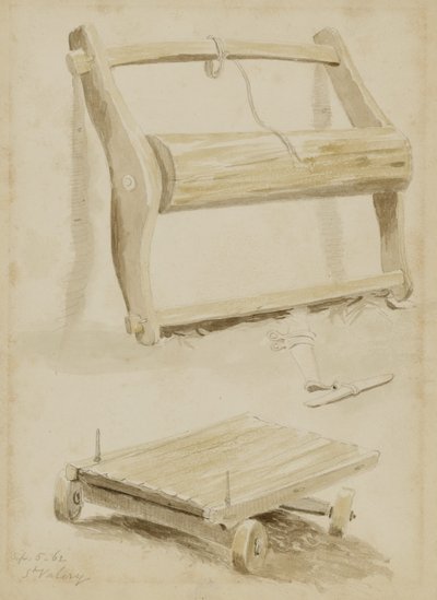 Chariot en bois, St. Valery - Miner Kilbourne Kellogg