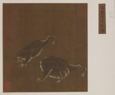Une paire de crapauds à trois pattes - Ming Dynasty Chinese School
