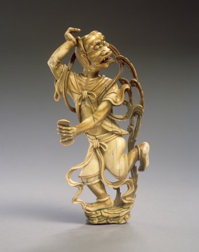 Figure de Kui xing (ivoire sculpté) - Ming Dynasty Chinese School