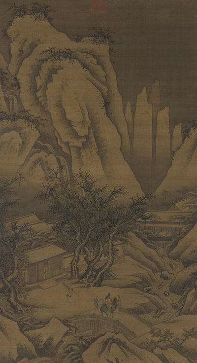 Sortie par une journée enneigée, vers 1500 - Ming Dynasty Chinese School