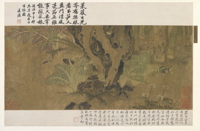 Bambou, grenouille et insectes - Ming Dynasty Chinese School