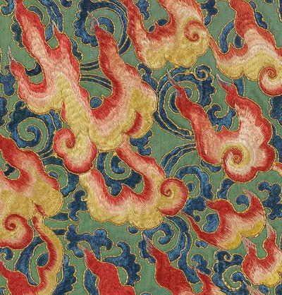 Détail de Thangka impérial brodé en soie - Ming Dynasty Chinese School