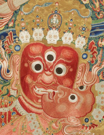 Détail de Thangka impérial brodé en soie - Ming Dynasty Chinese School