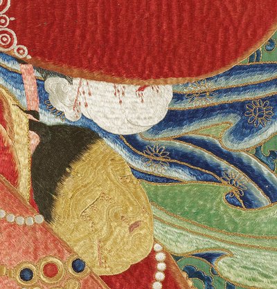 Détail de Thangka impérial brodé en soie - Ming Dynasty Chinese School