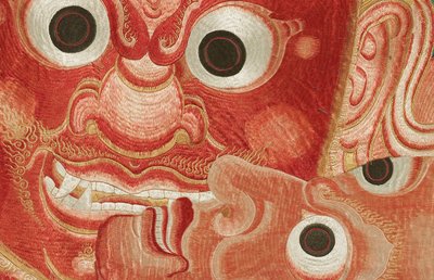 Détail de Thangka impérial brodé en soie - Ming Dynasty Chinese School
