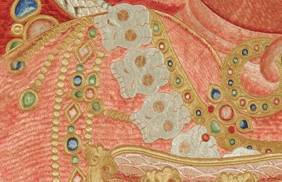 Détail de Thangka impérial brodé en soie - Ming Dynasty Chinese School
