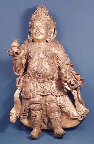 Figure de Virupaksa, début du 15ème siècle (bronze doré) - Ming Dynasty Chinese School