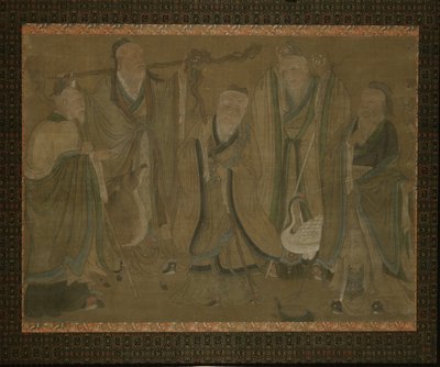 Cinq sages, XVe-début XVIe siècle - Ming Dynasty Chinese School