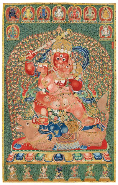 Thangka impérial en soie brodée - Ming Dynasty Chinese School