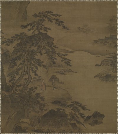 Visiter le Sage à la rivière Wei, milieu du 15ème siècle - Ming Dynasty Chinese School