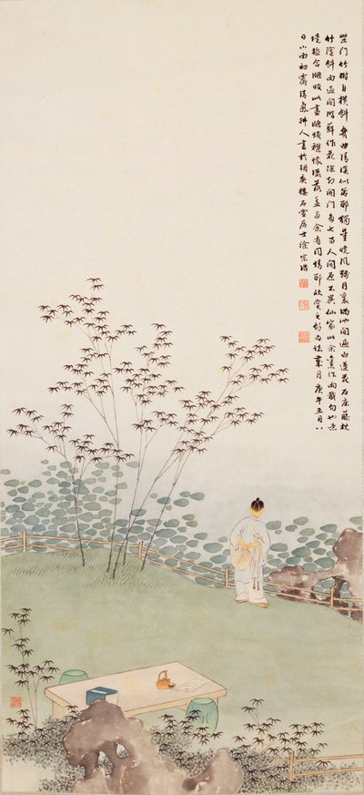 Regardant un étang de lotus - Ming Yu