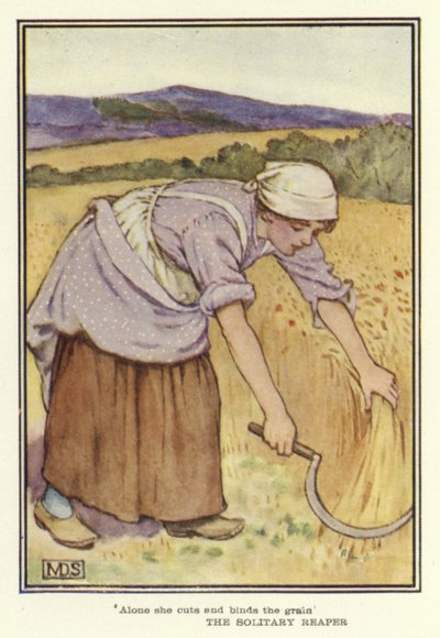 La Moissonneuse solitaire (lithographie en couleur) - Minnie Didbin Spooner