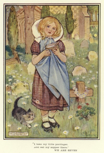 Nous sommes sept (lithographie en couleur) - Minnie Didbin Spooner