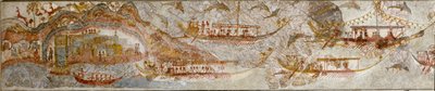 Art minoen : expédition navale Fresque d
