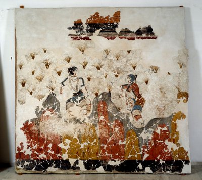Civilisation minoenne : femmes cueillant du safran - Minoan