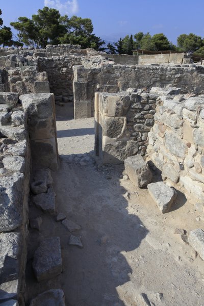 Site archéologique minoen de Phaistos. Les magasins ouest - Minoan