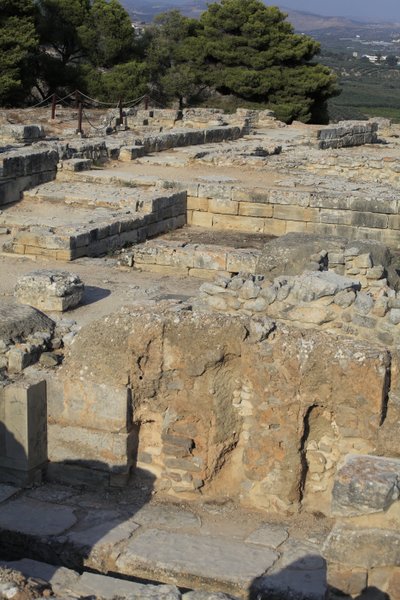 Site archéologique minoen de Phaistos. Vue sur le complexe nord-est - Minoan