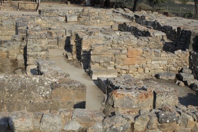 Site archéologique minoen de Phaistos, vue sur le complexe nord-est - Minoan