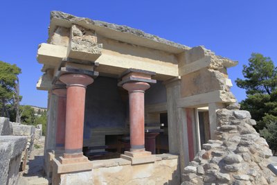 Site archéologique minoen de Knossos. Bassins lustrals nord - Minoan