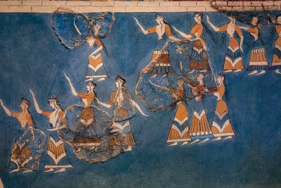 Bosquet sacré et danse fresque - Minoan