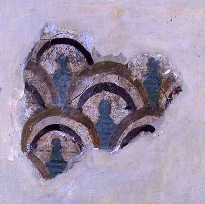 Bande spirale et fleurs de Knossos, Crète, c.1500 av. J.-C. - Minoan