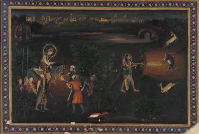Chasse au cerf de nuit - Mir Kalan Khan
