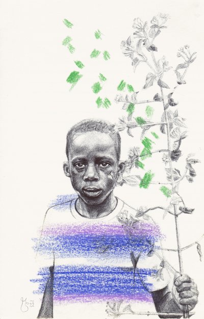 La plante colorée de l