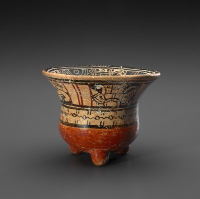 Bol tripode avec dieux et signes du calendrier, 900-1519 après J.-C. - Mixtec Mixtec