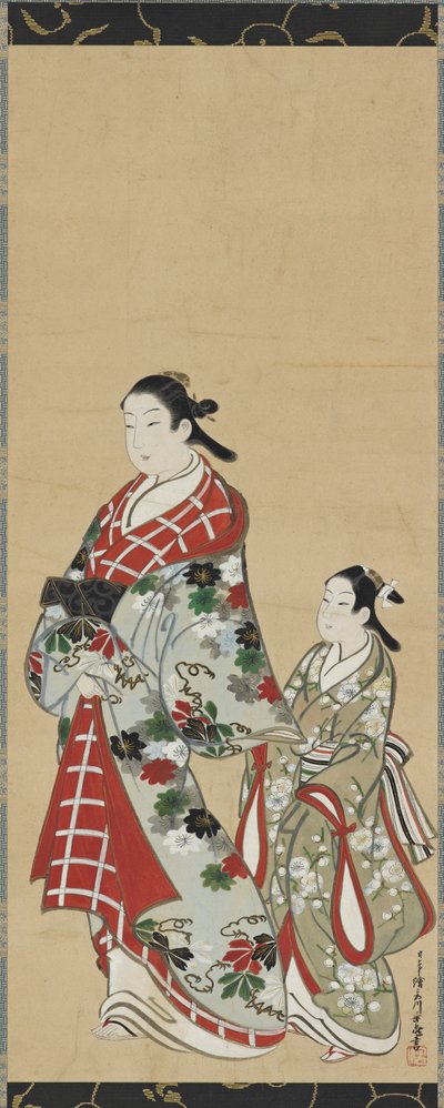 Yujo et son apprentie kamuro, période Edo - Miyagawa Choki