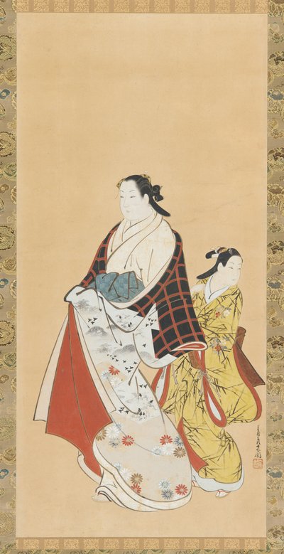 Yujo et son apprentie kamuro, 18e siècle - Miyagawa Chōshun