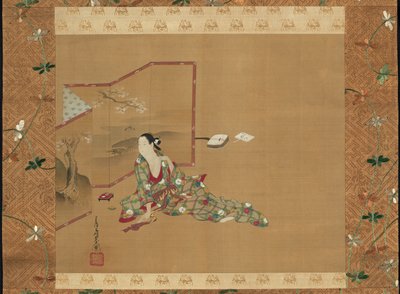 Une beauté derrière un écran - Miyagawa Chōshun