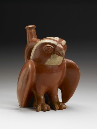 Vase faucon, 200-450 apr. J.-C. (terre cuite avec engobe) - Moche Moche