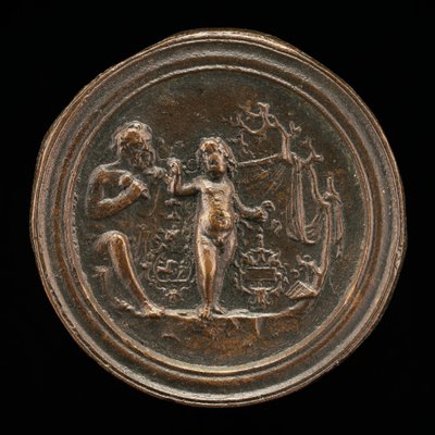 Un sculpteur sculptant une statue de Cupidon, fin du 15e - début du 16e siècle - Moderno