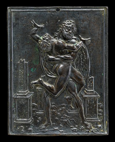 Hercule et Antée, fin du XVe - début du XVIe siècle - Moderno