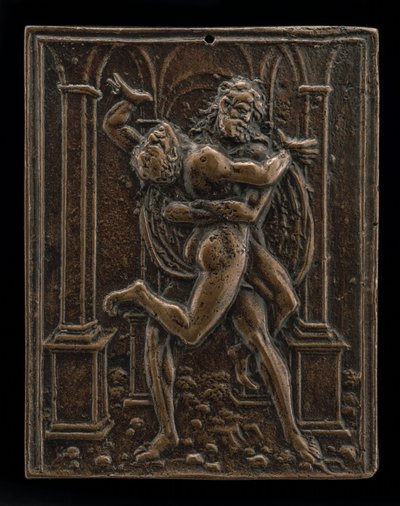 Hercule et Antée, fin du XVe - début du XVIe siècle - Moderno