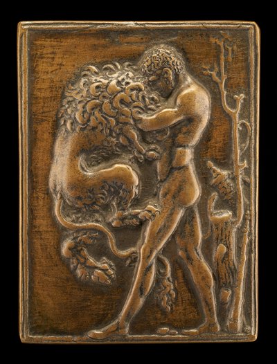 Hercule debout avec le lion de Némée - Moderno