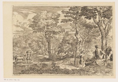 Paysage forestier avec satyres - Moise Jean Baptiste Fouard