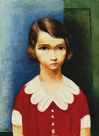 Girl in a Red Shirt; Jeune Fille en Chemise Rouge - Moise Kisling