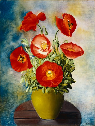 Poppies in a Vase ; Coquelicots dans un Vase - Moise Kisling