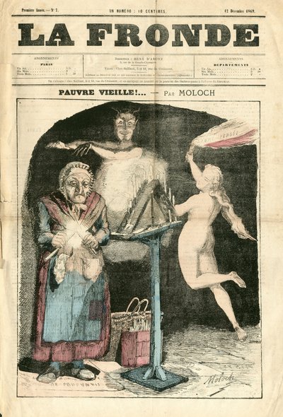 Couverture de « La Fronde (1869-1870) », numéro 7, Satirique en Couleurs - Moloch
