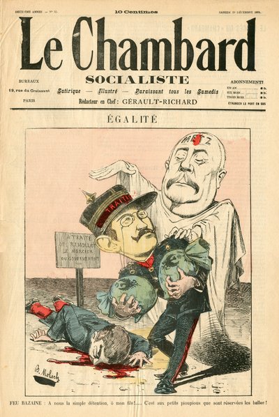 Couverture de "Le Chambard socialiste", satirique en couleurs - Moloch